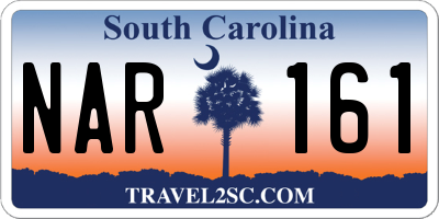 SC license plate NAR161