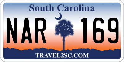 SC license plate NAR169