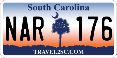 SC license plate NAR176