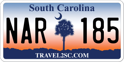 SC license plate NAR185
