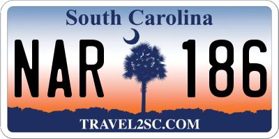 SC license plate NAR186