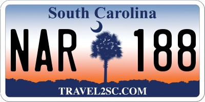 SC license plate NAR188