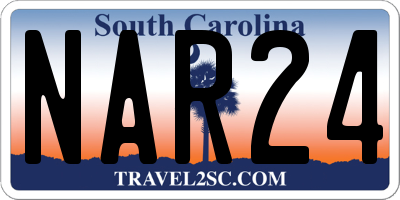 SC license plate NAR24