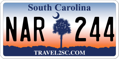 SC license plate NAR244