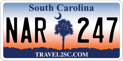 SC license plate NAR247