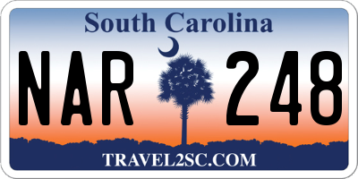 SC license plate NAR248
