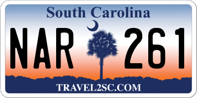 SC license plate NAR261