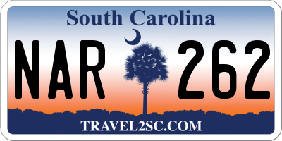 SC license plate NAR262