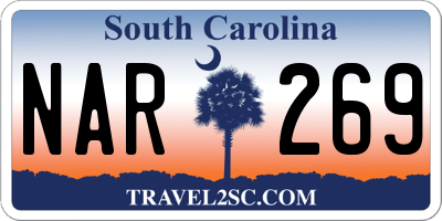 SC license plate NAR269