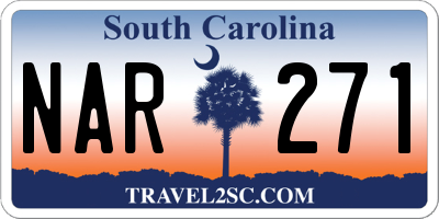 SC license plate NAR271