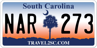 SC license plate NAR273