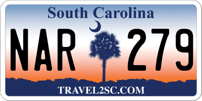 SC license plate NAR279