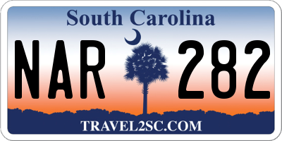 SC license plate NAR282