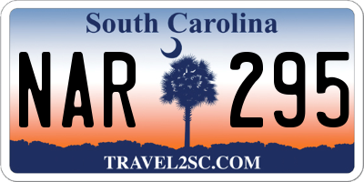 SC license plate NAR295