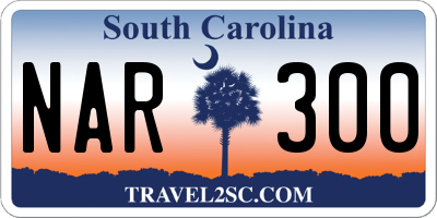 SC license plate NAR300