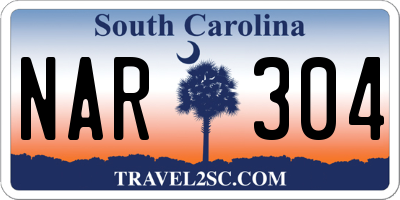 SC license plate NAR304