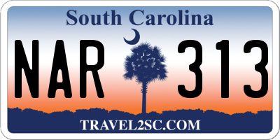 SC license plate NAR313