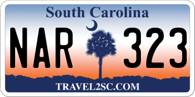 SC license plate NAR323