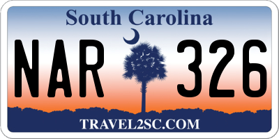 SC license plate NAR326