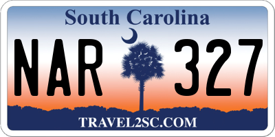 SC license plate NAR327