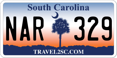 SC license plate NAR329