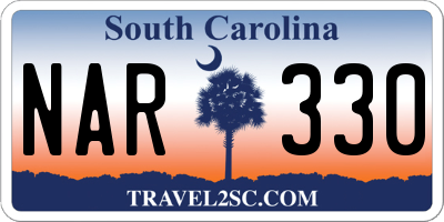 SC license plate NAR330