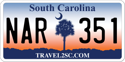 SC license plate NAR351