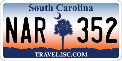 SC license plate NAR352