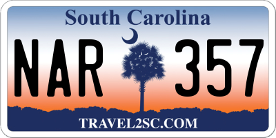SC license plate NAR357