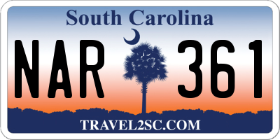 SC license plate NAR361
