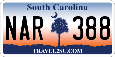SC license plate NAR388