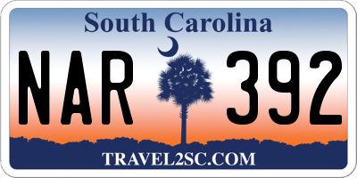 SC license plate NAR392