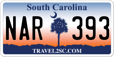 SC license plate NAR393