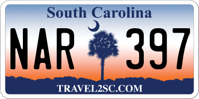 SC license plate NAR397