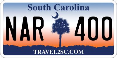 SC license plate NAR400