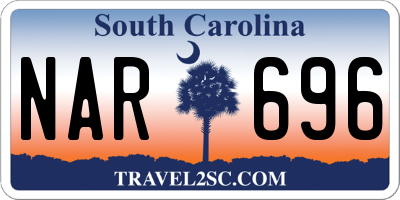 SC license plate NAR696