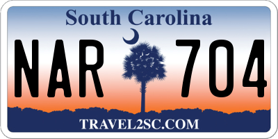 SC license plate NAR704