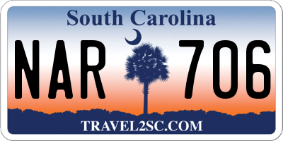 SC license plate NAR706