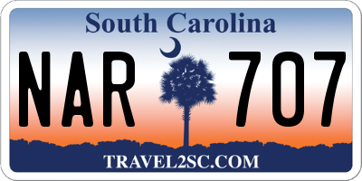SC license plate NAR707