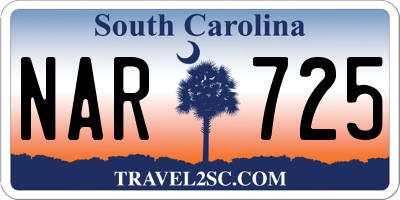 SC license plate NAR725