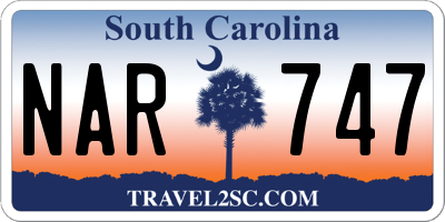 SC license plate NAR747