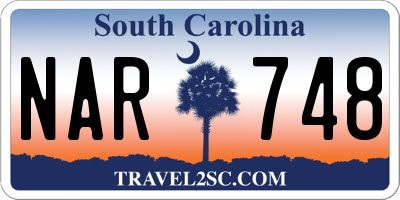 SC license plate NAR748