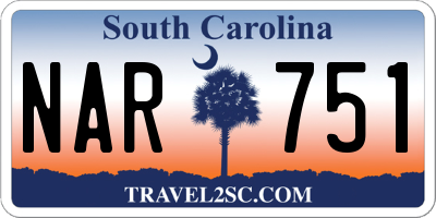 SC license plate NAR751