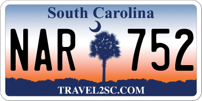 SC license plate NAR752