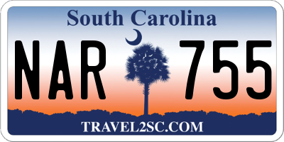SC license plate NAR755