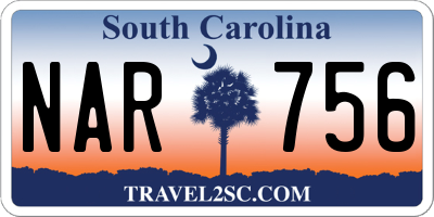 SC license plate NAR756