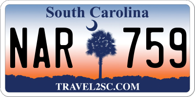 SC license plate NAR759