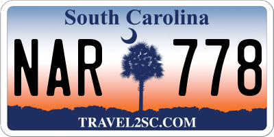 SC license plate NAR778