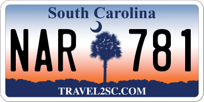 SC license plate NAR781
