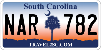 SC license plate NAR782